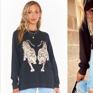 Show Me Your Mumu Simon Pullover Tiger Sweatshirt Sweater